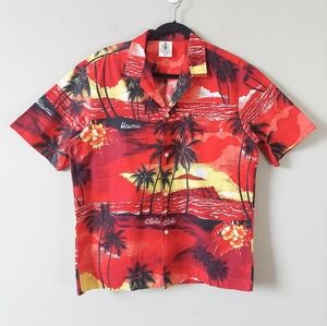 Royal Creations Men Hawaiian Shirt Large Beach Button Down Aloha Short Sleeve